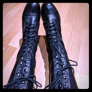 Leather boots